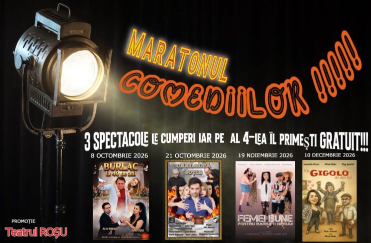Maratonul comediilor la Teatrul Municipal ”Maior Gh. Pastia”