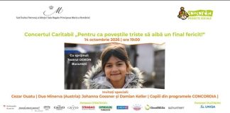 CONCORDIA lansează apelul către companii pentru susținerea celei de-a X-a ediții a Concertului Caritabil „Pentru ca poveștile triste să aibă un final fericit!”