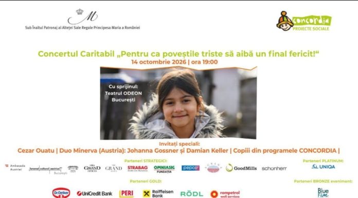 CONCORDIA lansează apelul către companii pentru susținerea celei de-a X-a ediții a Concertului Caritabil „Pentru ca poveștile triste să aibă un final fericit!”