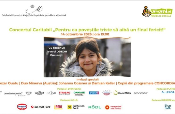 CONCORDIA lansează apelul către companii pentru susținerea celei de-a X-a ediții a Concertului Caritabil „Pentru ca poveștile triste să aibă un final fericit!”