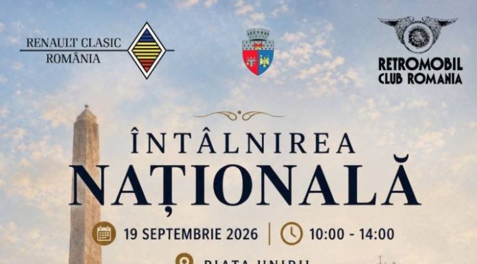 Expoziție de automobile Renault de epocă, pe 19 septembrie, în Piața Unirii din Focșani