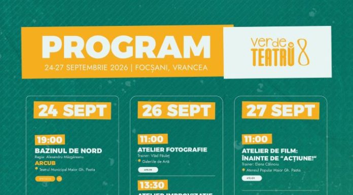 Verde la Teatru anunță programul ediției a VIII-a: Șerban Pavlu, Corina Moise și o nouă generație de artiști, pe scena Verde la Teatru