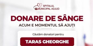 Apel pentru donare de sânge, în sprijinul unui pacient din Adjud