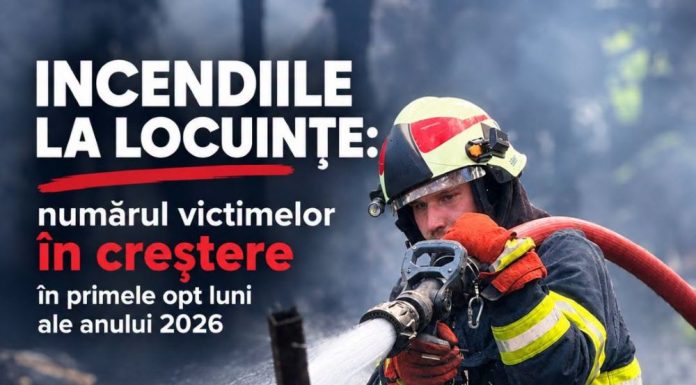 Incendiile la locuințe: numărul victimelor în creștere în primele opt luni ale anului 2026