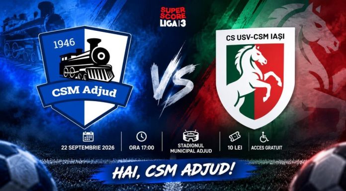 Fotbal: meci important, astăzi după-amiază, pe stadionul din Adjud
