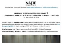 AICitizens a primit certificatul de recunoaștere a performanței de la CM de robotică certificat aicitizens