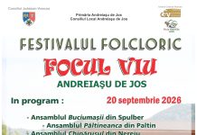 Duminică, 20 septembrie, o nouă ediție a Festivalului Folcloric Focul Viu de la Andreiașu final Afis Andreiasu 2026
