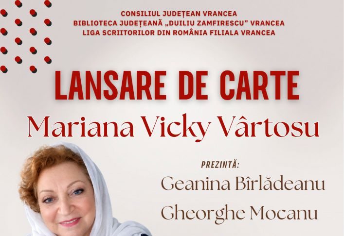 Scriitoarea Mariana Vicky Vârtosu, o nouă lansare de carte