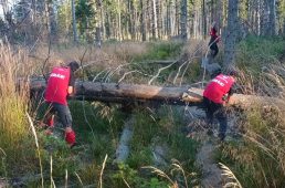 FOTO Noi lucrări de refacere a traseelor turistice din Munții Vrancei 1 salvamont lucrari 1