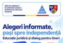 „Alegeri informate, pași spre independență” – educație juridică și dialog pentru tinerii din sistemul de protecție specială afis seminar avocati dgaspc