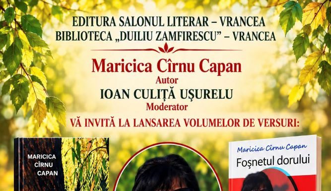 Poeta Maricica Cîrnu Capan își lansează două volume de versuri la Biblioteca Județeană