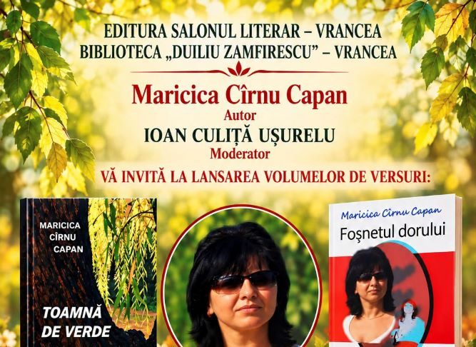 Poeta Maricica Cîrnu Capan își lansează două volume de versuri la Biblioteca Județeană