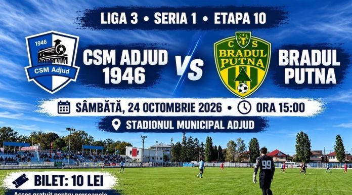 Fotbal: Adjudul vrea 3 puncte, astăzi, pe teren propriu