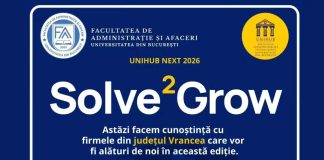 15 studenți ai Facultății de Administrație și Afaceri, extensia Focșani a Universității din București, studiază două săptămâni probleme reale ale unor firme din Vrancea