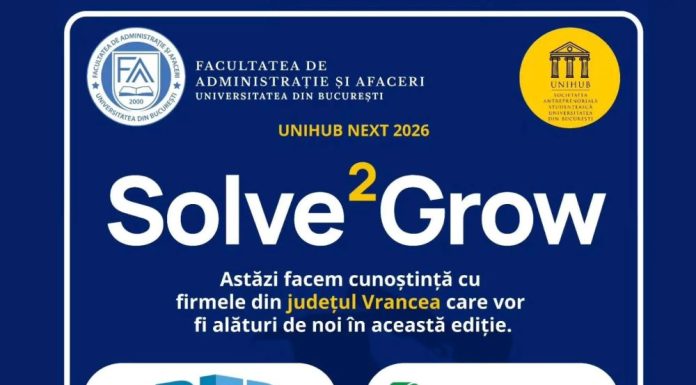 15 studenți ai Facultății de Administrație și Afaceri, extensia Focșani a Universității din București, studiază două săptămâni probleme reale ale unor firme din Vrancea