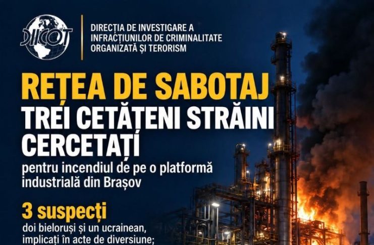 DIICOT, despre dosarul sabotajului: 2 cetățeni bieloruși, arestați în Germania, al treilea inculpat, localizat în Polonia