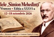 Zilele Simion Mehedinți, săptămâna viitoare, în Vrancea carton simion mehedinti