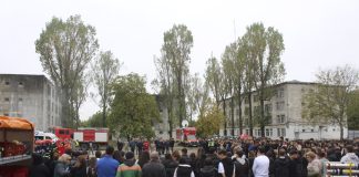 FOTO Exercițiu cu forțe și mijloace în teren la Colegiul Tehnic „Ion Mincu” din Focșani