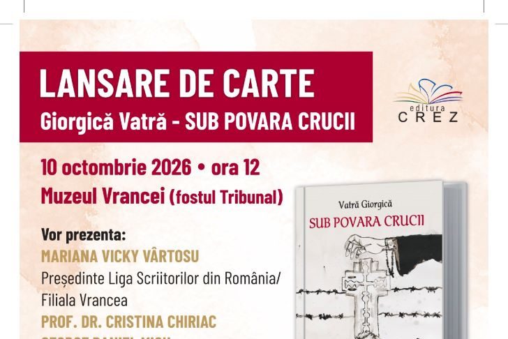 Carte, credință și artă – lansare de carte și expoziție de pictură și desen, sâmbătă, la Muzeul Vrancei