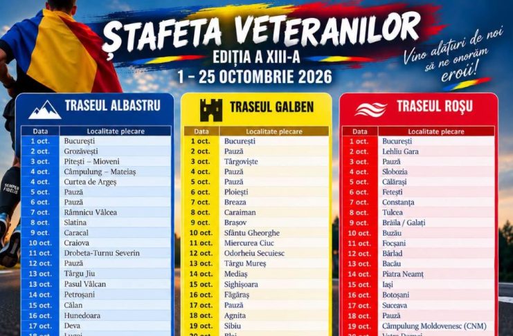 VIDEO Ștafeta Invictus-Pe urmele eroilor a trecut și prin Focșani